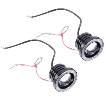 2 PCS 3.0 Inch DC 12V 10W 3200LM 6500K Car Angel Eyes Fog Lamp Foglight(Blue Light + White Light) June 2018 - 2 2 PCS 3.0 Inch DC 12V 10W 3200LM 6500K Car Angel Eyes Fog Lamp Foglight(Blue Light + White Light) - 2