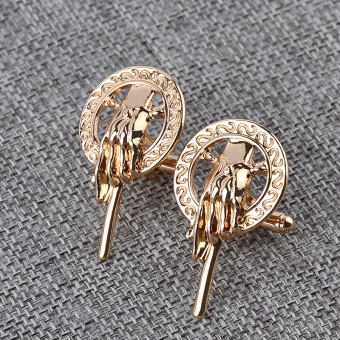 2016 NEW Game Of Thrones 3.9X2.2CM Hand Of The King Golden Alloy Cufflinks For Mens Cosplay Props Cuff Buttons Shirt Cuff Links A - Intl June 2018 - 3 2016 NEW game of thrones 3.9X2.2CM hand of the king golden alloy Cufflinks for mens cosplay props cuff buttons shirt cuff links A - Intl - 3