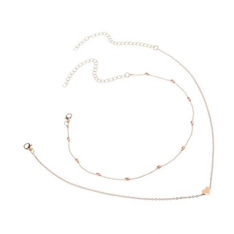 2017 Fashion Heart Love Double Layer Choker Necklace Gold Silver Beads Chain Women's Charming Jewelry Gift Gold - Intl July 2018 - 5 2017 Fashion Heart Love Double Layer Choker Necklace Gold Silver Beads Chain Women's Charming Jewelry Gift Gold - intl - 5