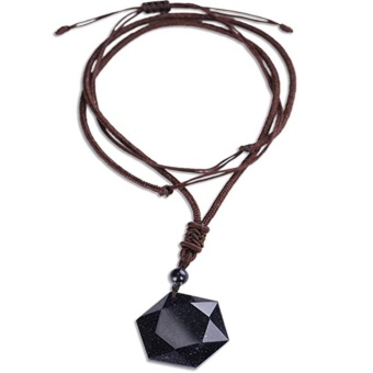2017 Fashion Universe Spiritual Energy Hexagram Blue SandstonePendant Necklace Grounding Stone Protection Amulet - Intl June 2018 - 5 2017 Fashion Universe Spiritual Energy Hexagram Blue SandstonePendant Necklace Grounding Stone Protection Amulet - intl - 5