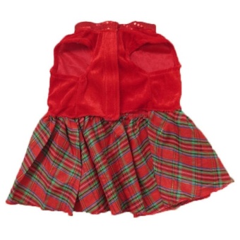 2Pcs Lovely Puppy Plaid Bow Apparel Red Dress Clothes Pet Dog Skirt(Size:S)- Intl May 2018 - 4 2Pcs Lovely Puppy Plaid Bow Apparel Red Dress Clothes Pet Dog Skirt(Size:S)- intl - 4