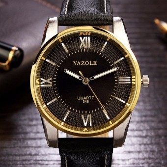 348 YAZOLE Leather Business Men Watch - Intl June 2018 - 2 348 YAZOLE Leather Business Men Watch - intl - 2