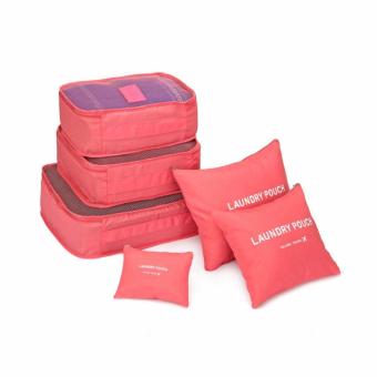 6 In 1 Travel Luggage Packing Bags (Pink) With Free Roll-N-GoOrganizer June 2018 - 2 6 in 1 Travel Luggage Packing Bags (Pink) with Free Roll-N-GoOrganizer - 2