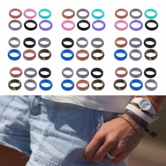 6 Pcs/Set Rubber Silicone Wedding Ring Band Sport Outdoor Flexible Men Women Gift - Intl June 2018 - 3 6 Pcs/Set Rubber Silicone Wedding Ring Band Sport Outdoor Flexible Men Women Gift - intl - 3