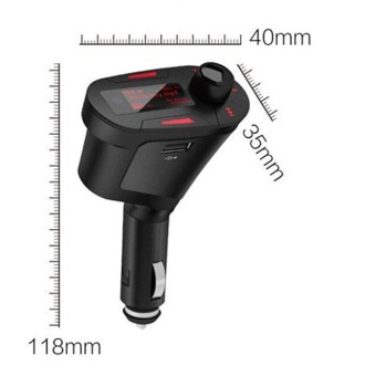 618 Bluetooth Car Kit Wireless Bluetooth Car FM Transmitter In-car MP3 Music Player USB Charger Handsfree Calling With Remote Control (Red Light) - Intl June 2018 - 4 618 Bluetooth Car Kit Wireless Bluetooth Car FM Transmitter In-car MP3 Music Player USB Charger Handsfree Calling With Remote Control (Red Light) - Intl - 4