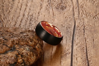 8MM Matte Finished Rose Gold Black Tungsten Carbide Wedding Ringsfor Men - Intl June 2018 - 3 8MM Matte Finished Rose Gold Black Tungsten Carbide Wedding Ringsfor Men - intl - 3
