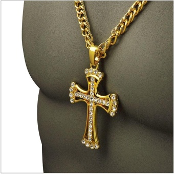 90CM Long Chain Rock Hip Hop Jewelry Big Necklace Cross Pendant Mens Jewellery Gold Silver Plated Hiphop Necklaces Collier Rap - Intl June 2018 - 3 90CM Long Chain Rock Hip Hop Jewelry Big Necklace Cross Pendant Mens Jewellery Gold Silver Plated Hiphop Necklaces Collier Rap - intl - 3