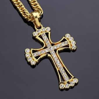 90CM Long Chain Rock Hip Hop Jewelry Big Necklace Cross Pendant Mens Jewellery Gold Silver Plated Hiphop Necklaces Collier Rap - Intl June 2018 - 2 90CM Long Chain Rock Hip Hop Jewelry Big Necklace Cross Pendant Mens Jewellery Gold Silver Plated Hiphop Necklaces Collier Rap - intl - 2