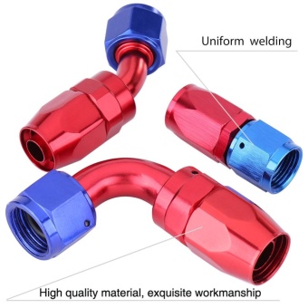AN8 Fuel Line Hose End Swivel Fitting Oil Cooler Adapter Blue And Red Color Anodized 0? - Intl April 2018 - 5 AN8 Fuel Line Hose End Swivel Fitting Oil Cooler Adapter Blue and Red Color Anodized 0? - intl - 5
