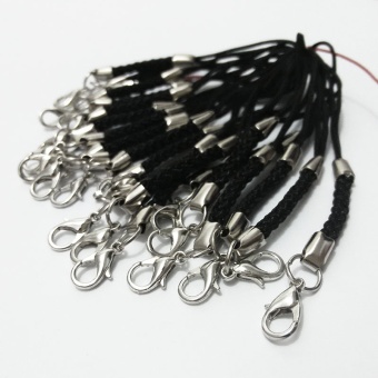 Black Lariat Lanyard Mobile Straps Lobster Clasp Jump Rings Bag Charm Accessorie U Cord Curto Connector Fastener Movel Fecho - Intl June 2018 - 2 Black Lariat Lanyard mobile straps lobster clasp jump rings bag Charm accessorie U cord curto Connector Fastener movel fecho - intl - 2