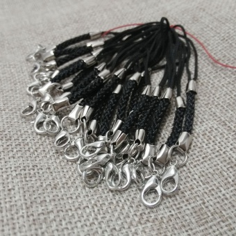 Black Lariat Lanyard Mobile Straps Lobster Clasp Jump Rings Bag Charm Accessorie U Cord Curto Connector Fastener Movel Fecho - Intl June 2018 - 4 Black Lariat Lanyard mobile straps lobster clasp jump rings bag Charm accessorie U cord curto Connector Fastener movel fecho - intl - 4