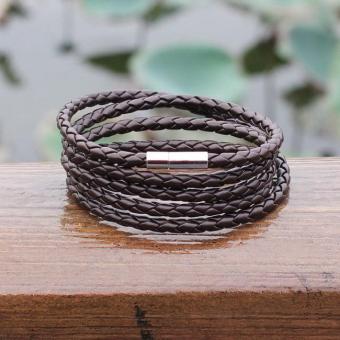Black New Fashion 5 Layer Leather Bracelets Charm Bangle Handmade Round Rope Turn Buckle Bracelet For Women Men Low Price - Intl June 2018 - 5 Black New Fashion 5 layer Leather Bracelets charm Bangle Handmade Round Rope Turn Buckle Bracelet For Women Men Low Price - intl - 5