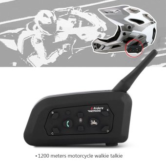 Bluetooth Motorcycle Helmet Interphone Intercom Headset V6 1200M 6 Riders - Intl June 2018 - 3 Bluetooth Motorcycle Helmet Interphone Intercom Headset V6 1200M 6 Riders - intl - 3