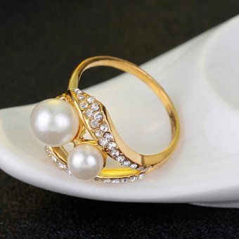 Bridal Wedding Party Jewelry Set Crystal Pearl Necklace EarringsRing - Intl June 2018 - 5 Bridal Wedding Party Jewelry Set Crystal Pearl Necklace EarringsRing - intl - 5
