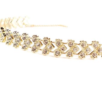 BUYINCOINS Women Boho Gold Choker Collar Rhinestone Crystal PendantChain Necklace Jewelry Gold - Intl June 2018 - 4 BUYINCOINS Women Boho Gold Choker Collar Rhinestone Crystal PendantChain Necklace Jewelry Gold - intl - 4