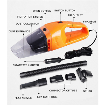 Car Care Kits + Portable Mini 12V 120W Car Vacuum Cleaner VehicleAuto Handheld Vacuum Dirt Wet & Dry (Orange) June 2018 - 5 Car Care Kits + Portable Mini 12V 120W Car Vacuum Cleaner VehicleAuto Handheld Vacuum Dirt Wet & Dry (Orange) - 5
