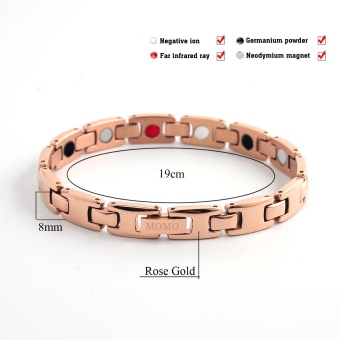 Couple Design Stainless Steel Germanium Nagative Ion MagneticHealth Care Stainless Steel Energy Bracelet Rose Gold Plated 10112- Intl June 2018 - 5 Couple Design Stainless Steel Germanium Nagative Ion MagneticHealth Care Stainless Steel Energy Bracelet Rose Gold Plated 10112- intl - 5