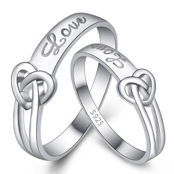 Couple Rings Jewellry 925 Silver Adjustable Lovers Ring Jewelry E016 - Intl June 2018 - 3 Couple Rings Jewellry 925 Silver Adjustable Lovers Ring Jewelry E016 - intl - 3