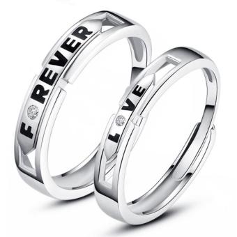 Couple Rings Jewellry 925 Silver Adjustable Lovers Ring Jewelry E028 - Intl June 2018 - 4 Couple Rings Jewellry 925 Silver Adjustable Lovers Ring Jewelry E028 - intl - 4