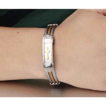 Cross Jesus Premium Stainless Steel Bracelet (Medieval GOLD) (A2) June 2018 - 3 Cross Jesus Premium Stainless Steel Bracelet (Medieval GOLD) (A2) - 3