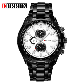 CURREN 8023 Men Watches Quartz Watch Waterproof Black White Gold April 2018 - 2 CURREN 8023 men watches quartz watch waterproof black white gold - 2
