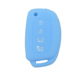 CV4107LB Silicone Cover Holder Fit For HYUNDAI Ix45 Santa Fe 4Button Flip Remote Key (Light Blue) (Intl) June 2018 - 2 CV4107LB Silicone Cover Holder Fit for HYUNDAI ix45 Santa Fe 4Button Flip Remote Key (Light Blue) (Intl) - 2