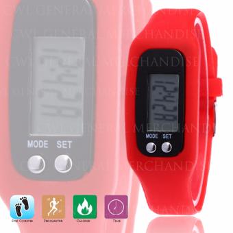 CWL Digital LCD Pedometer Bracelet Walking Distance Calorie Counter Watch (Red) July 2018 - 2 CWL Digital LCD Pedometer Bracelet Walking Distance Calorie Counter Watch (Red) - 2