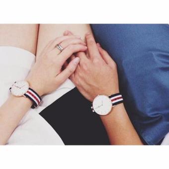 Daniel Wellington Classic Canterbury 40mm Rose Gold Blue Red WhiteNato Strap Watch April 2018 - 4 Daniel Wellington Classic Canterbury 40mm Rose Gold Blue Red WhiteNato Strap Watch - 4