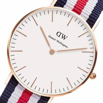 Daniel Wellington Classic Canterbury 40mm Rose Gold Blue Red WhiteNato Strap Watch April 2018 - 3 Daniel Wellington Classic Canterbury 40mm Rose Gold Blue Red WhiteNato Strap Watch - 3