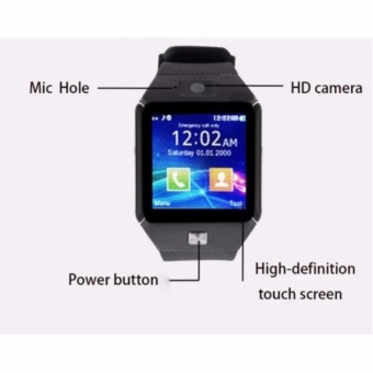 DZ09 Smart Watch With Camera, Bluetooth, And SIM/Memory Card Slots (BLACK) June 2018 - 3 DZ09 Smart Watch with Camera, Bluetooth, and SIM/Memory Card Slots (BLACK) - 3