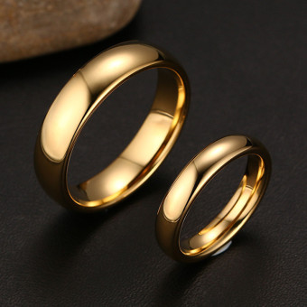 Fashion Tungsten Couple Rings 6MM/4MM Wide 18k Gold Plated Wedding Ring For Women And Men Jewelry - Intl April 2018 - 4 Fashion Tungsten Couple Rings 6MM/4MM Wide 18k Gold Plated Wedding Ring for Women and Men Jewelry - intl - 4