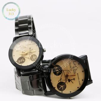 Fashion Watch Stainless Steel Bracelet For Couple (Gold BG) June 2018 - 4 Fashion Watch Stainless Steel Bracelet for Couple (Gold BG) - 4