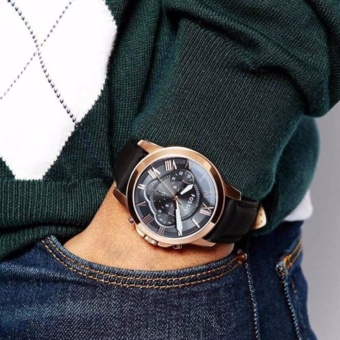 Fossil Grant Grey Dial Chronograph Black Leather Strap Men's Watch FS5085 June 2018 - 3 Fossil Grant Grey Dial Chronograph Black Leather Strap Men's Watch FS5085 - 3