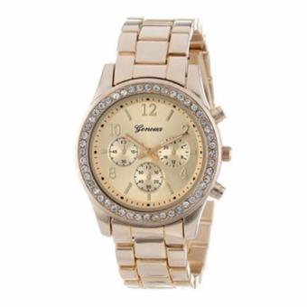 Geneva Lady's Gold Bracelet Strap Watch With Free Stereo In-EarHeadphone (Color May Vary) June 2018 - 2 Geneva Lady's Gold Bracelet Strap Watch with free Stereo In-EarHeadphone (Color May Vary) - 2