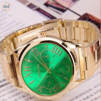 Geneva SY-3 Roman Numerals Women's Gold Steel-belt Watch June 2018 - 2 Geneva SY-3 Roman Numerals Women's Gold Steel-belt Watch - 2