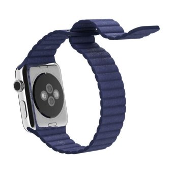 Genuine Leather Loop Watch Band Strap Magnetic Buckle For AppleWatch 42mm Bl June 2018 - 3 Genuine Leather Loop Watch Band Strap Magnetic Buckle For AppleWatch 42mm Bl - 3