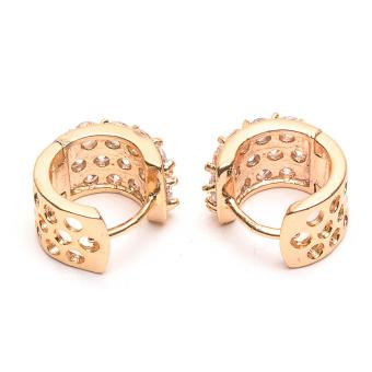 Glamorosa Chunky Polka Diamonds Hoop Earrings In Gold June 2018 - 3 Glamorosa Chunky Polka Diamonds Hoop Earrings in Gold - 3