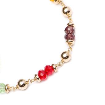Glamorosa Duo Multi Gemstone Accent Charm Bracelet (Gold) April 2018 - 3 Glamorosa Duo Multi Gemstone Accent Charm Bracelet (Gold) - 3