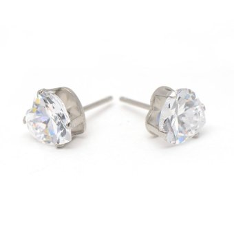 Glamorosa Huge Diamond Heart Shape Earrings (Silver) June 2018 - 3 Glamorosa Huge Diamond Heart Shape Earrings (Silver) - 3