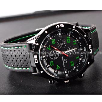 GT Men's Sports Racing Chronograph Style Black Silicone Strap Watch (Green) July 2018 - 4 GT Men's Sports Racing Chronograph Style Black Silicone Strap Watch (Green) - 4