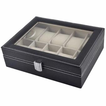 High Quality Store New Leather 10 Slots Wrist Watch Display BoxStorage Holder Organizer Windowed Case June 2018 - 5 High Quality Store New Leather 10 Slots Wrist Watch Display BoxStorage Holder Organizer Windowed Case - 5