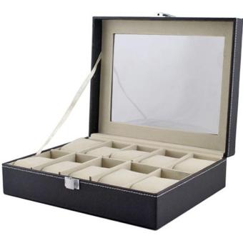 High Quality Store New Leather 10 Slots Wrist Watch Display BoxStorage Holder Organizer Windowed Case June 2018 - 4 High Quality Store New Leather 10 Slots Wrist Watch Display BoxStorage Holder Organizer Windowed Case - 4