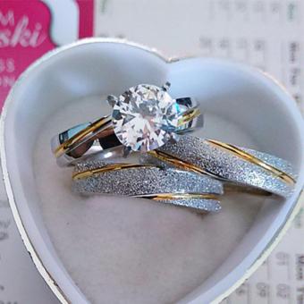 I Am Wengski Brett Couple Wedding Ring (Two-Toned) With I AmWengski Maja Engagement Ring (Two Toned) June 2018 - 2 I am Wengski Brett Couple Wedding Ring (Two-Toned) with I amWengski Maja Engagement Ring (Two Toned) - 2