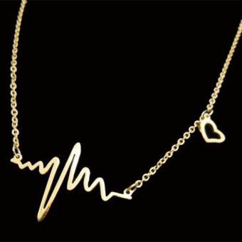 J&J 18K Gold Filled Heartbeat ECG Necklace June 2018 - 2 J&J 18K Gold Filled Heartbeat ECG Necklace - 2