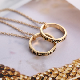 Jetting Buy Chic Best Friend Forever Ring Pendant NecklaceFriendship Letters Necklace Gold May 2018 - 4 Jetting Buy Chic Best Friend Forever Ring Pendant NecklaceFriendship Letters Necklace Gold - 4