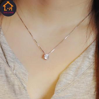 LOVE&HOME Silver Clavicle Chain Zircon Pendant Necklace April 2018 - 2 LOVE&HOME Silver Clavicle Chain Zircon Pendant Necklace - 2