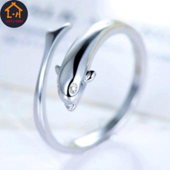 LOVE&HOME Silver Forever Dolphin Opening Adjustable Rings June 2018 - 3 LOVE&HOME Silver Forever Dolphin Opening Adjustable Rings - 3