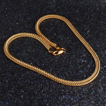 Luxury Men 6MM Snake Gold Necklace Luxury Hip Hop Chain JewelryGift For Boys 20inch - Intl June 2018 - 3 Luxury Men 6MM Snake Gold Necklace Luxury Hip Hop Chain JewelryGift for Boys 20inch - intl - 3