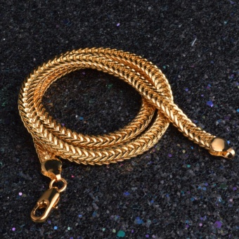 Luxury Men 6MM Snake Gold Necklace Luxury Hip Hop Chain JewelryGift For Boys 20inch - Intl June 2018 - 5 Luxury Men 6MM Snake Gold Necklace Luxury Hip Hop Chain JewelryGift for Boys 20inch - intl - 5