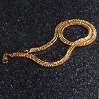 Luxury Men 6MM Snake Gold Necklace Luxury Hip Hop Chain JewelryGift For Boys 20inch - Intl June 2018 - 4 Luxury Men 6MM Snake Gold Necklace Luxury Hip Hop Chain JewelryGift for Boys 20inch - intl - 4